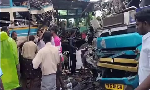 Tenkasi Bus Accident Death Toll Rise To Six Above 40 People Have Injured in Bus Crash Latest News in Tamil