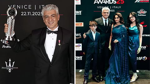 Ajith Kumar Wins Gentleman Driver of the Year 2025 Award Shalini Ajith Kumar's Social Media Post Reveals News in Tamil