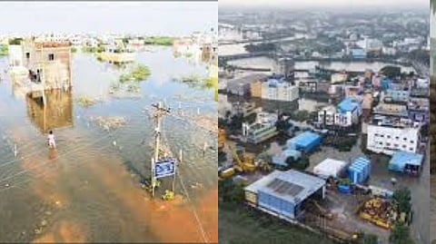 Chennai and its suburbs flood with rain, DMK govt spent crores of rupees had no effect