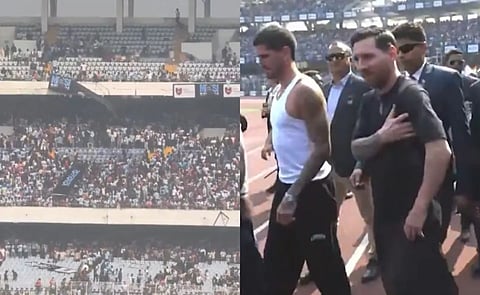 Lionel Messi arrived in Kolkata for India tour fans expressed their disappointment 