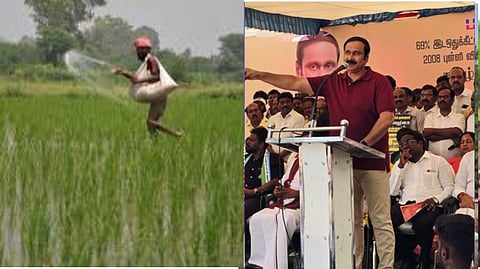 Anbumani said DMK government, caused economic harm to the people, cannot be forgiven for trying to cover up decline in agricultural sector