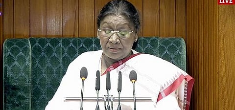 President Draupadi Murmu has stated that the Indian economy is progressing at a rapid pace with a strong foundation
