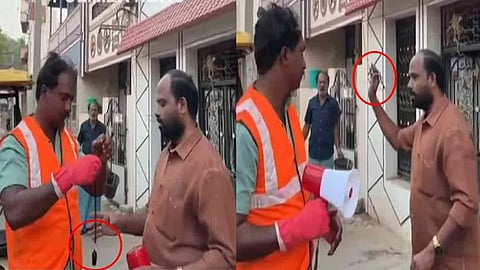 DMK Councilor Warns Sanitation Workers on TVK Whistle Symbol councilor says whistle blowing should not be allowed