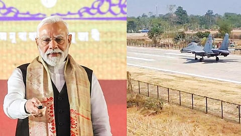 PM Modi inaugurates Rs 100 crore emergency landing strip