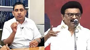 Praveen Chakravarthy is criticizing the DMK, saying that expecting women's rights will bring victory is superstition.