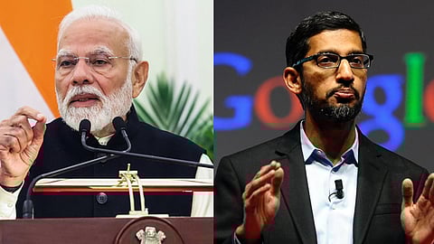 PM Modi meets Google CEO Sundar pichai at India AI AI summit 2026 delhi 