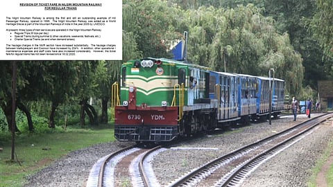 Nilgiri Mountain Railway Ticket Price 5% Percent Hike Effective from Today Date Of 21 February 2026 Full Details