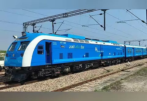The country's first hydrogen train has been successfully tested, running at a speed of 70 km/h.

