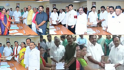 All six candidates contesting the Rajya Sabha elections from Tamil Nadu have filed their nominations