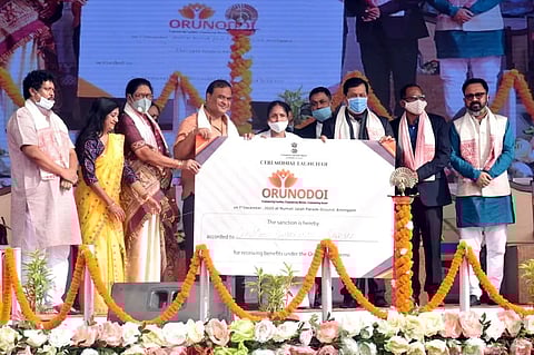 BJP government has surprised 40 lakh heads of households in Assam, by providing Rs 9,000 each.