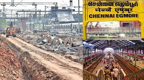 Egmore Railway Station Renovation Work - Southern Railway Announcement of Change in Express Train Service