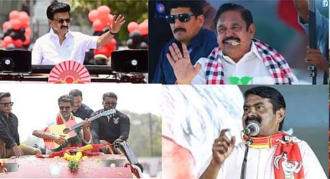 DMK, ADMK creating a two-pronged contest in the Tamil Nadu election arena through aggressive campaigns