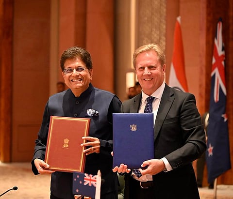 free trade agreement has been signed between India and New Zealand