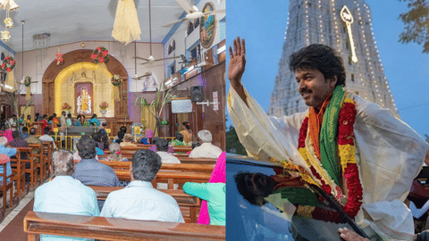 TVK Leader Vijay to Offer Prayers Tomorrow at Velankanni and Nagore Dargah!