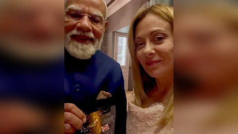Modi  presented a packet of Parle's 'Melody' chocolates as a gift to Italian Prime Minister Meloni.|the world