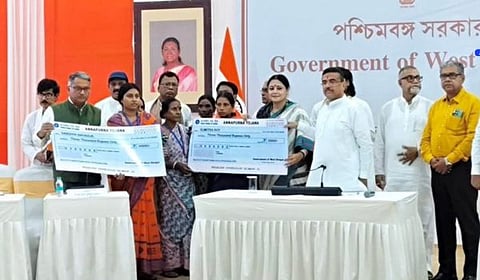 scheme to provide financial assistance of Rs 3,000 per month to women has been launched in West Bengal