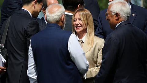 PM Modi and Giorgia Meloni Funny Conversation Viral at G7 Summit 