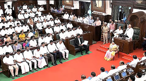  Assembly session commenced  Governor's address, which began with a reference Anna; speech concluded in 36 minutes,