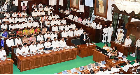Legislative Assembly session; debate between DMK and TVK