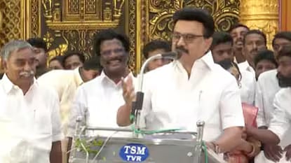 Stalin hit back at Vijay, stating that father is not in Assembly but in the hearts of the people