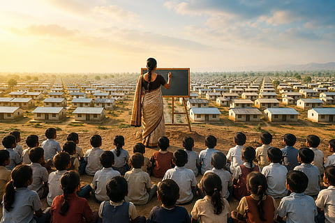 one lakh schools in India operating with a single teacher, the very foundation of primary education 