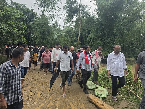 Floods wreak havoc in Northeastern states; transport and rail services disrupted; over 22,000 people affected.
