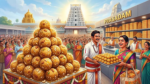 record 1.26 crore Laddu prasadam units were sold at the Tirupati Lord Venkateswara temple last June