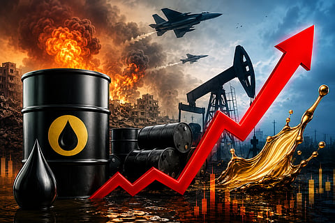 Impact of prolonged war: Crude oil prices surge—a sharp 10% rise.
