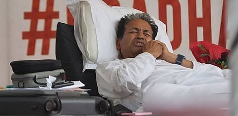 Gandhian Sonam Wangchuk is continuing his hunger strike in Delhi for the 18th day