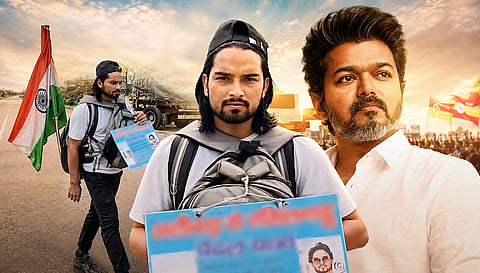 UP Youth Aman Long Walk to Chennai to Meet CM Vijay TVK