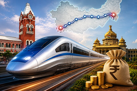 ₹18,000 crore has been allocated for the Chennai-Bengaluru bullet train project.