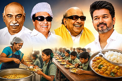 providing nutritious meals to students,  takes pride in expanding its breakfast scheme, naming Kamarajar