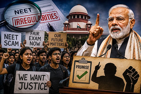 PM Modi promised fast-track courts will be established to ensure severe punishment NEET exam paper leak