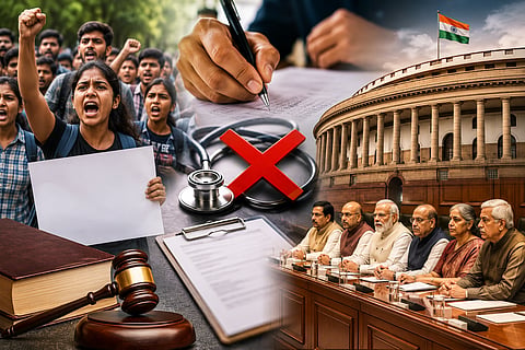 Union Cabinet approved new bill aimed at preventing irregularities  as  leaking of NEET question papers