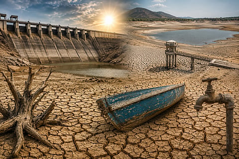 failure of the Southwest Monsoon, dams and lakes across Tamil Nadu are drying up rapidly