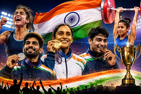 Sharmila Dhankhar made history by winning India's first gold medal in the Commonwealth Para-athletics 