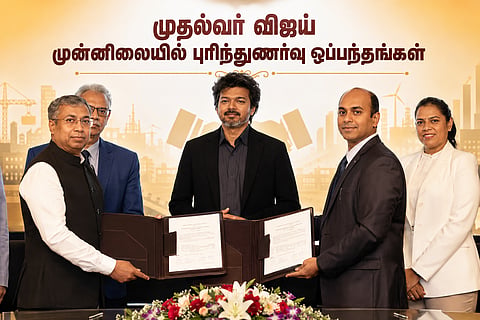 Memorandums of Understanding were signed with global companies in the presence of Chief Minister Vijay