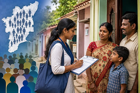 The door-to-door census operation has begun in Tamil Nadu