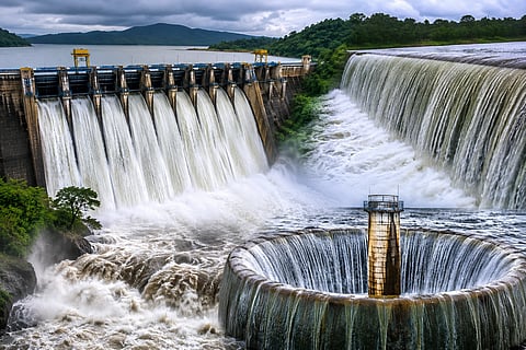 Thanks to natureregarding the Cauvery issue, Karnataka  released 10,000 cubic feet of water from Kabini 