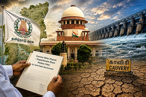 Tamil Nadu government files a case in the Supreme Court to secure its due share of Cauvery water on a proportional basis