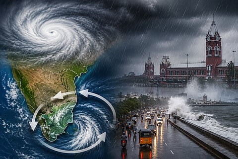 possibility of rain in eight districts atmospheric circulation prevailing oversouthern coastal areas of Tamil Nadu 