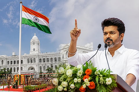 Chief Minister Vijay has stated that eradicating corruption constitutes true freedom