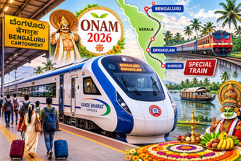 special Train and extra coaches has been added for kerala passengers on behlaf of onam 