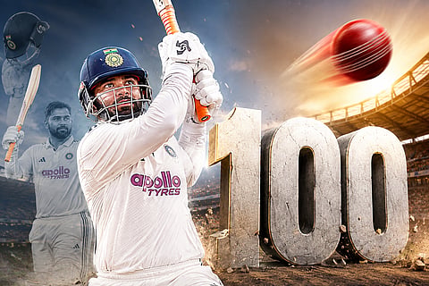 Indian cricketer Rishabh Pant set  world record by hitting 100 sixes in Test cricket fastest time