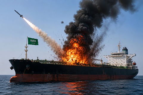 big tensions for saudi arabia in red sea area fo attcking big oil ships 