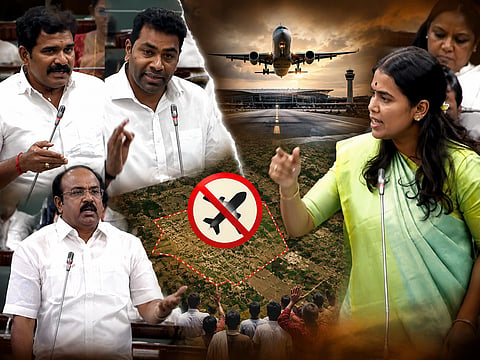heated debate took place in Assembly regarding lands acquired for Parandur airport project