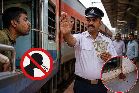 Rs. 1,000 fine for spitting on trains and at railway stations: Indian Railways takes strict action