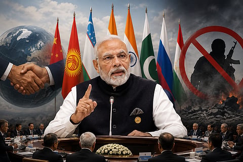 Pm Modi directly attacks the countries who are in double standard on Terrorism infront of pakistan pm