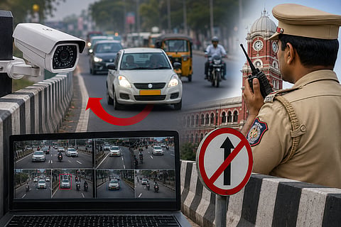 Chennai Police's crackdown on vehicles driving in the wrong direction!