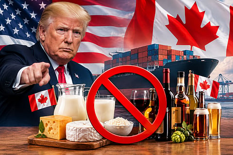 Trump’s New Move Against Canada: U.S. Bans Imports of Canadian Dairy Products and Alcoholic Beverages!